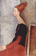 Amedeo Modigliani Portrader Jeanne Heuterne in dunkler Kleidung oil painting picture wholesale